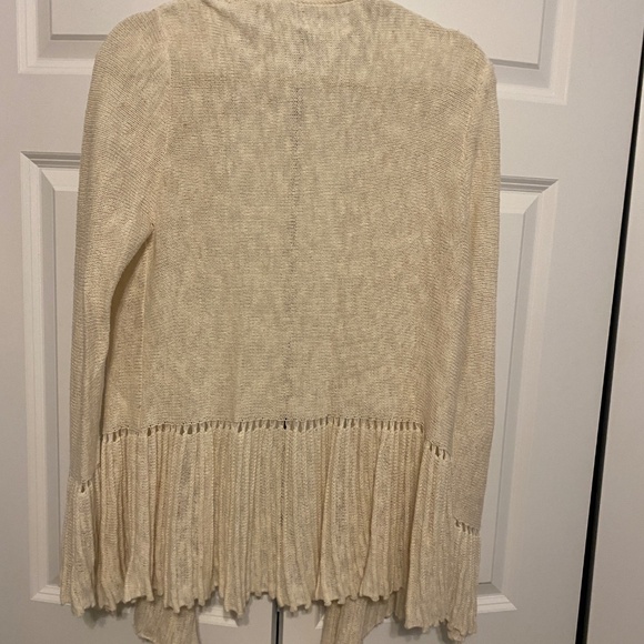 Ladie's Flutter Sleeve Swing Style Waist Open Front Cardigan Sweater Sz. S/M - Picture 11 of 14